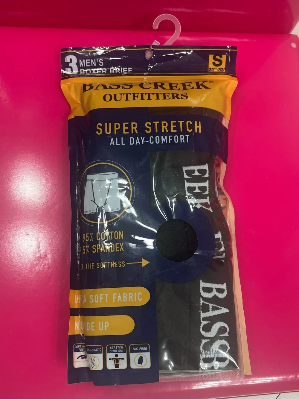 Bass Creek Outfitters Men's Super Stretch Boxer Briefs 3-pack Small